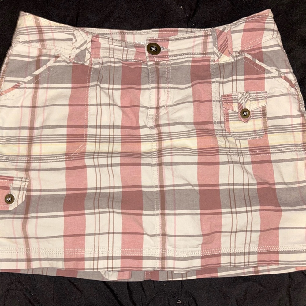 Y2K plaid mini skirt